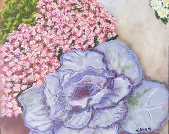 Original Pastel Painting - 'Autumn Flowers' - 9.5" x 12"