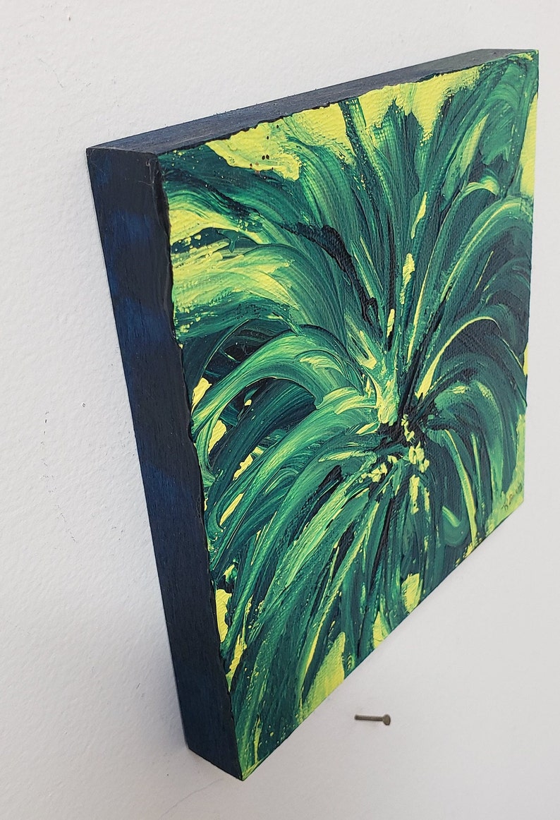 Original Green Abstract Acrylic Painting 4 image 2