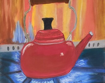 Original Pastel Painting - 'Kettle Night' - 9.5" x 12"