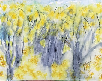 Original Watercolor Painting "Nina's Willows"