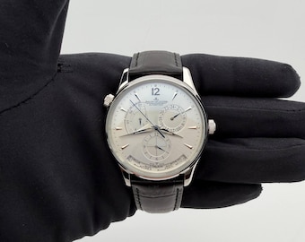 Vintage Jaeger-LeCoultre Automatic Movement Stainless Steel Body, Leather Strap Men Watch | Gift For Men | Birthday Gift | Christmas Gift