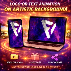 Personalized Logo Animation Abstract Wall | Custom Logo Reveal Video | Text or Logo Intro | MP4 | For YouTube & Social Media 24h Delivery!