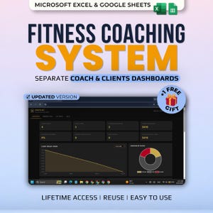 Fitness Coach CRM Template Bundle Client Tracker Invoicing Dashboard Google Sheets