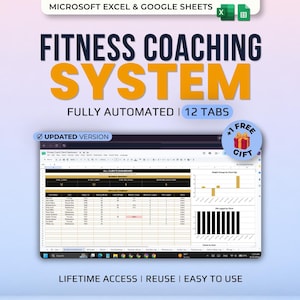 Fitness Coach Template Bundle: Personal Trainer CRM, Macro Calculator Google Sheets