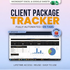 Personal Trainer Client Package Tracker: Google Sheets Template (Instant Download)