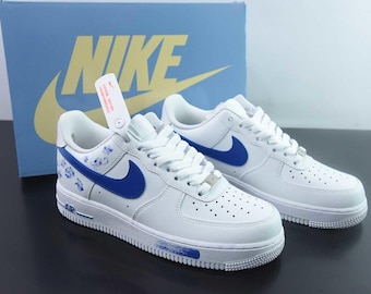 Nike Air Force 1 Customised Blue Anime Japanese Style