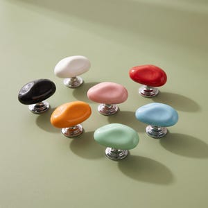 Puxadores de armário em formato de seixo orgânico, puxadores coloridos para gavetas, puxadores para cômodas, puxadores para armários de cozinha, decoração para quarto de bebê, ferragens para móveis de guarda-roupa.
