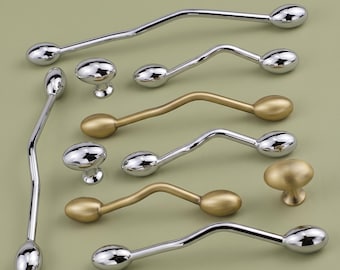 Moderner Schrankknopf und Schubladengriff, ovaler Möbelgriff, minimalistischer Kommodengriff, Küchenschrankgriff, Kleiderschranktürgriff