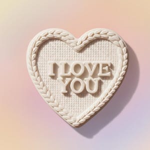 Heart Coaster STL File | Knit Texture 3D Printable | Valentine’s Day Decor | Digital Download