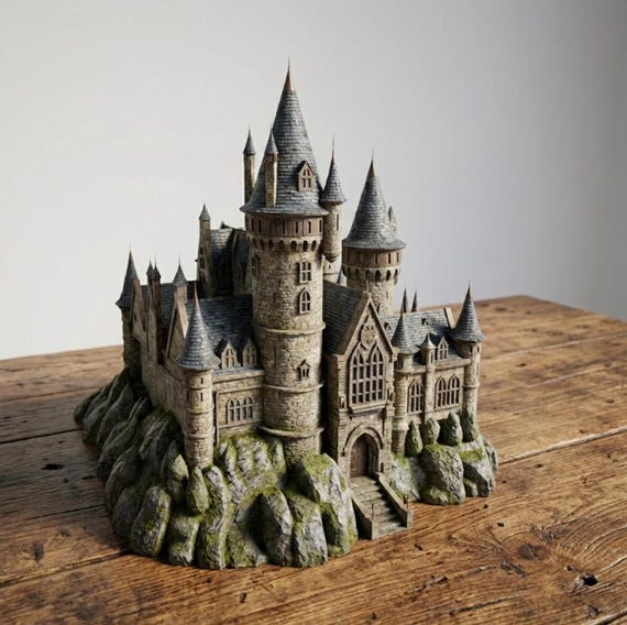 Fantasy Wizard School Model STL | Magical Castle Architecture | 3D Printable Decor