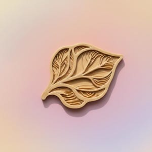 Leaf Coaster STL | 3D Printable Nature Coaster | Botanical Home Decor