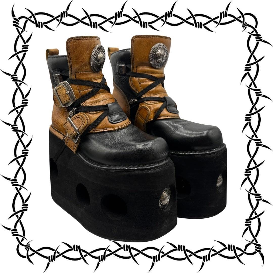 Vintage New Rock Boots - Etsy Singapore