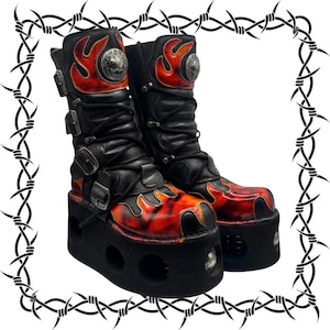 Vintage New Rock Boots Men - Etsy