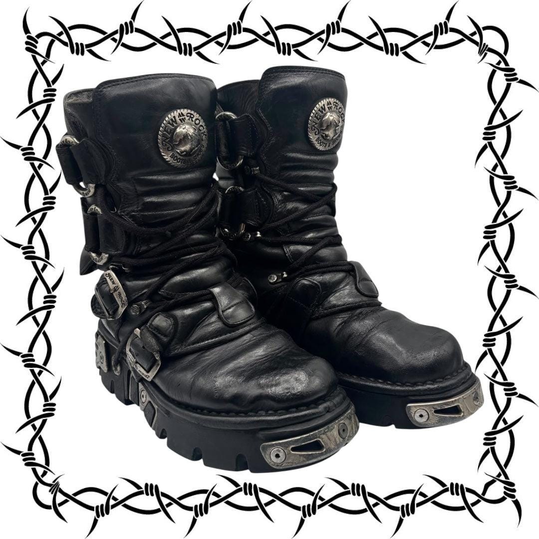 New Rock ローカットブーツ 90s 希少 opium New Rock Boots Vintage - Etsy