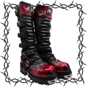 Vintage New Rock Boots Men - Etsy