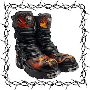 New Rock Boots Vintage - Etsy