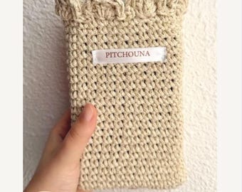 Pocket-sized crochet pattern PDF | Beginner crochet tutorial | Pocket book case | French digital pattern
