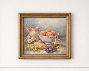 Vintage A4 Still Life Poster – Impressionist Painting – Elegant Wall Decor – Classic Art Print