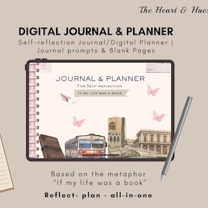Digital Planner | Wellness Journal | Mood & Habit Tracker (PDF Download), Mental Health |  Self Reflection