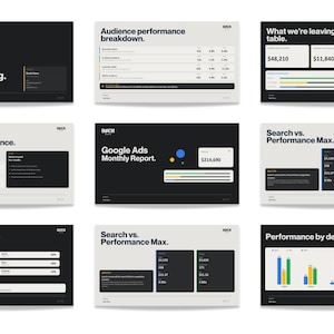 Google Analytics Monthly Report Template, Editable in Canva