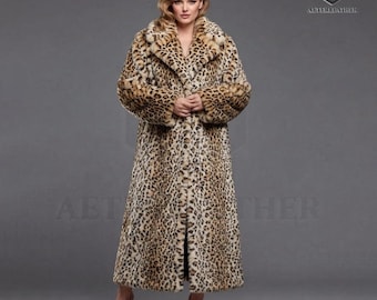 Glamorous Leopard Print Long Faux Fur Coat | Oversized Winter Statement Coat