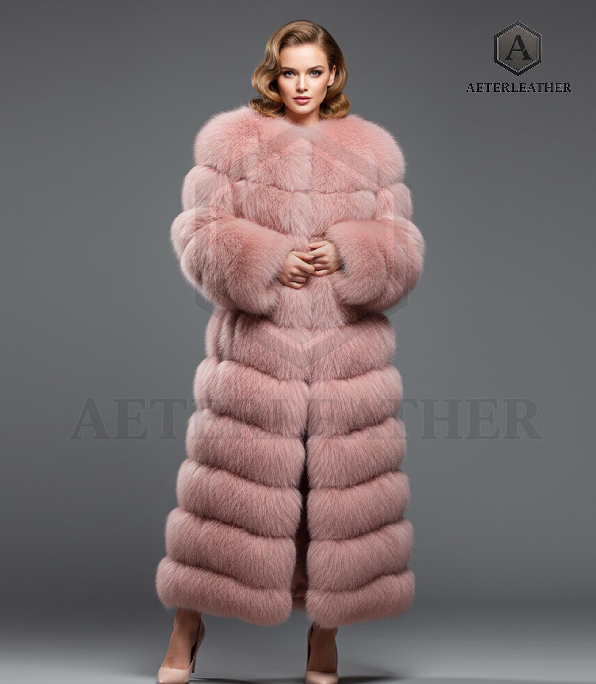 Silver fox fur coat - Etsy 日本