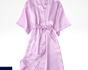 Satin Bridal Robe, Wedding Getting Ready Kimono, Bridesmaid Gift