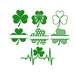 Shamrock Embroidery Design, Shamrock Split Embroidery, St Patrick's Day Embroidery, Clover Leaf Embroidery Machine Embroidery Design 6 Sizes