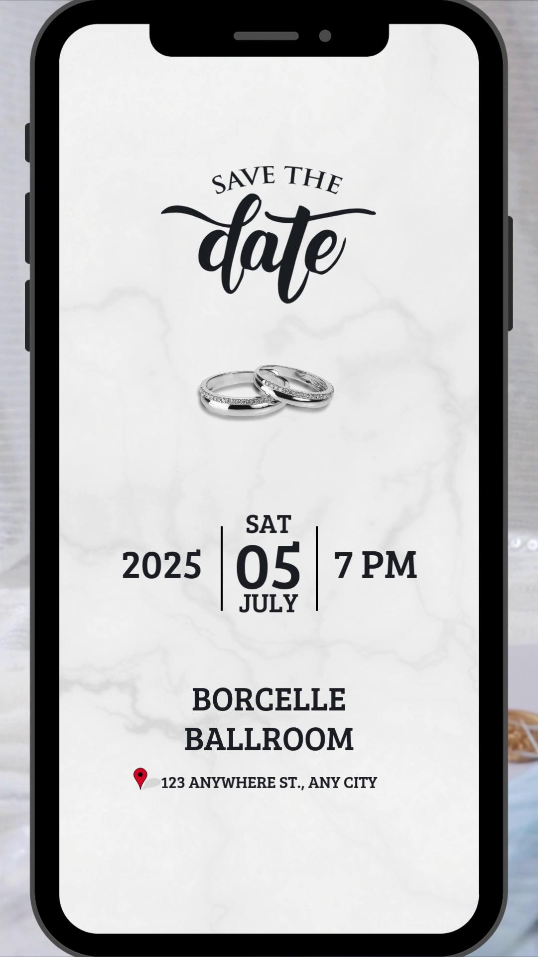 Editable Wedding Countdown Invitation Template | Modern Canva Digital ...