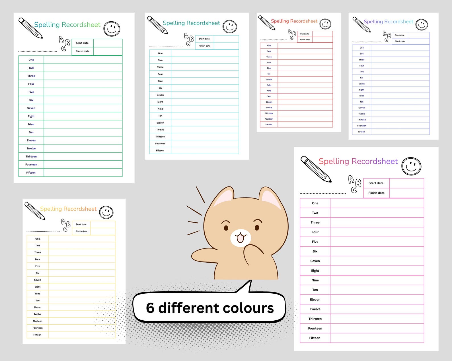 Spelling Record Sheet Printable | Teacher & Practitioner Resource | A4 ...