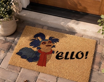 Zerbino Ello Worm, Zerbino Ello colorato, Regalo per amanti del cinema, Zerbino divertente, Zerbino a forma di verme, Regalo per l'inaugurazione della casa, Decorazione per esterni, Decorazione per l'ingresso