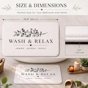 Alfombrilla de baño personalizada para hotel, alfombra de baño con logotipo personalizado, decoración para hoteles boutique, regalo para anfitriones de Airbnb, alfombrilla para habitaciones de huéspedes de spas y resorts. imagen 6