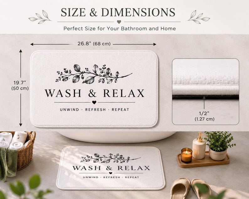 Alfombrilla de baño personalizada para hotel, alfombra de baño con logotipo personalizado, decoración para hoteles boutique, regalo para anfitriones de Airbnb, alfombrilla para habitaciones de huéspedes de spas y resorts. imagen 6