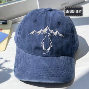 Embroidered But Why Nihilist Penguin Cap, Penguin Mountain Cap, Motivation Meant for Greater Nihilist Hiking Dad Hat for Adventurer