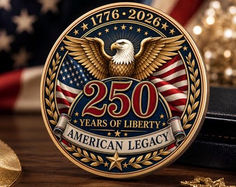Moneda conmemorativa del 250 aniversario del Legado Americano de EE. UU., moneda patriótica de los años de la libertad (1776-2026), regalo de aniversario de Estados Unidos, recuerdo de colección.