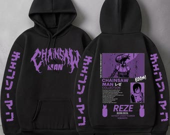 Chainsaw Man Graphic Hoodie, Anime Manga Apparel, Reze Collection Gift