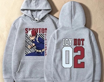 Shoto Todoroki Anime Hoodie, Graphic Anime Sweatshirt, Gift for My Hero Academia Fans