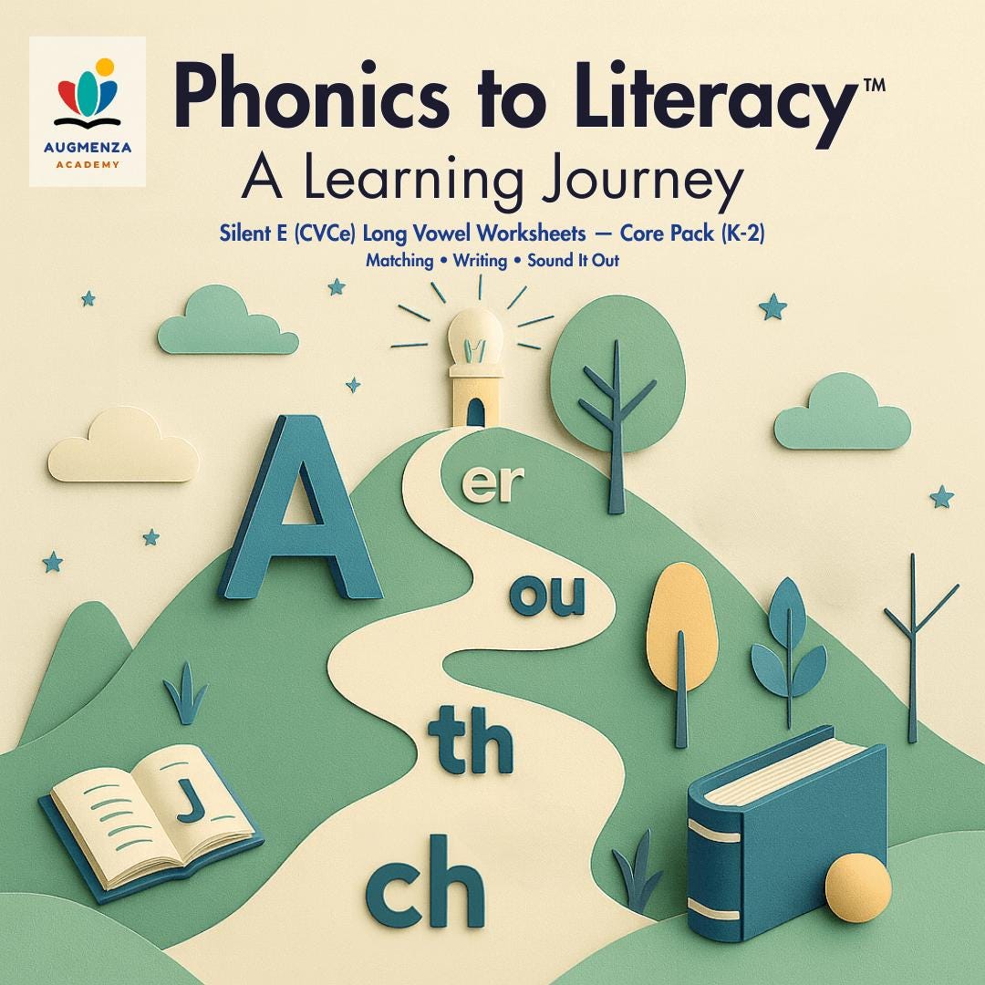 Silent E Phonics Worksheets | Cvce Words | Science of Reading ...