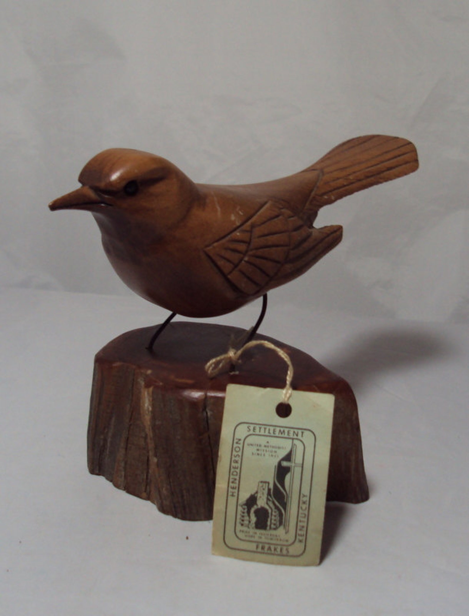 Folk Art Hand Carved Wood Bird Signed Cardwell Henderson Etsy