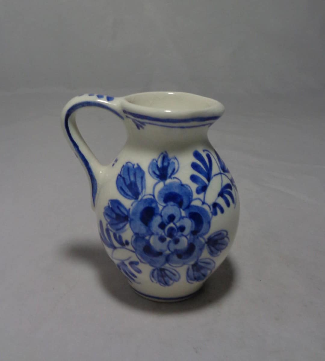 D.P. Delft Mini Creamer Pitcher Blue Flowers Holland HP - Etsy