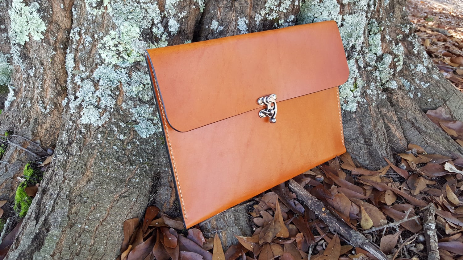 Genuine Leather Portfolio with Flap Handmade Made in the USA Etsy