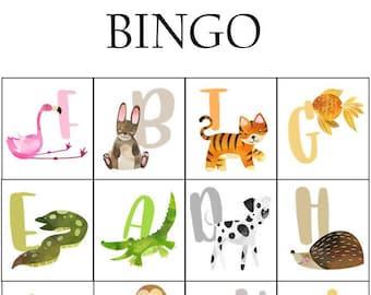 ABC Animal BINGO and Memory Cards