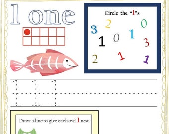 1-10 Learning Numbers Worksheets