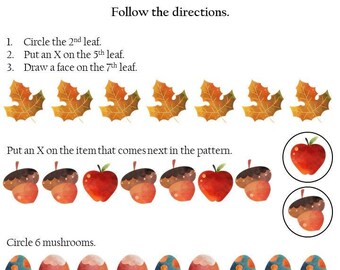 Fall 1-10 Worksheets