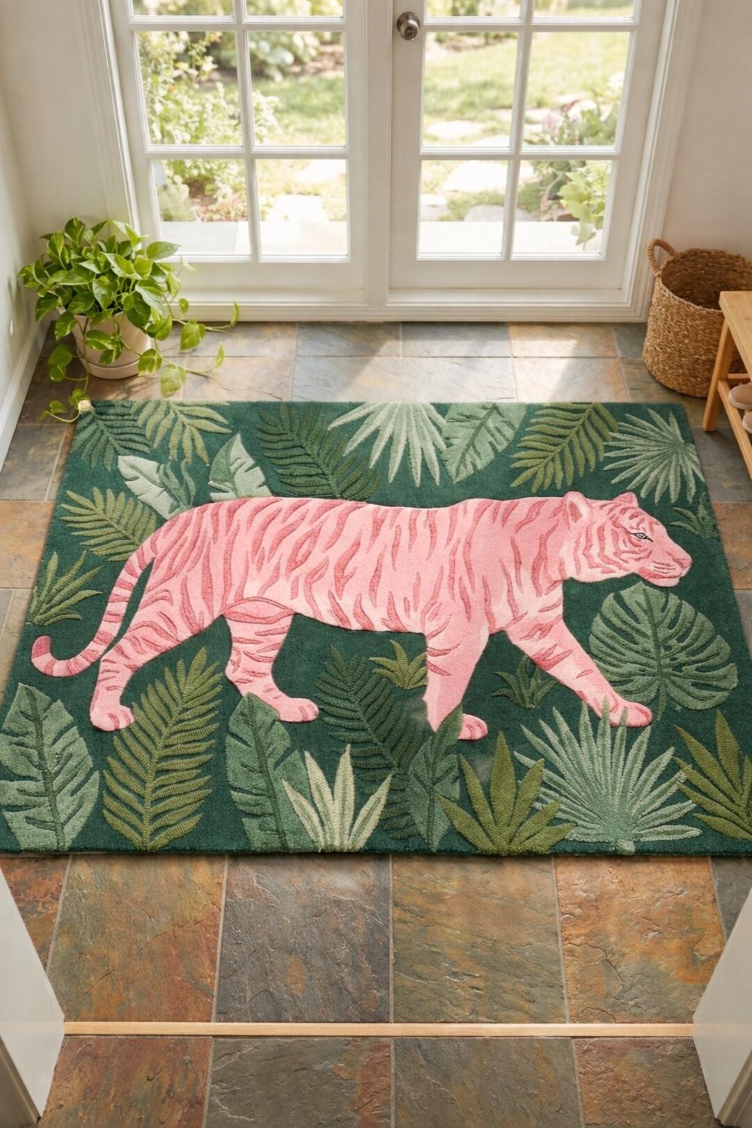 Display Animal Rug Hand-tufted Jungle Animal Wool Rug - Safari Nursery Decor Wildlife ...