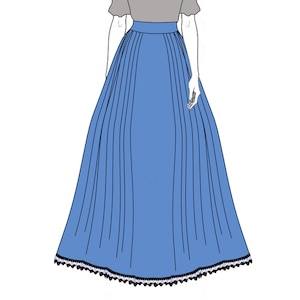Blue Cotton Blend Skirt (L)