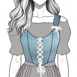 Aqua Blue Commoner Bodice (Small)