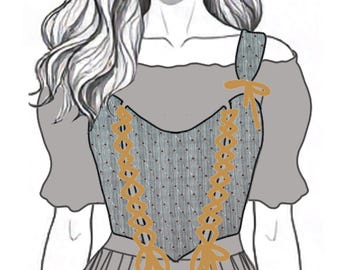 Green Princess Bodice (Medium)