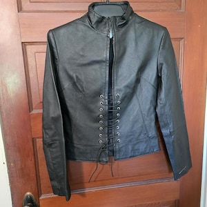 Lace Up Leather Jacket (Small) - Cosplay, Violet Sorrengail, Flight Leathers