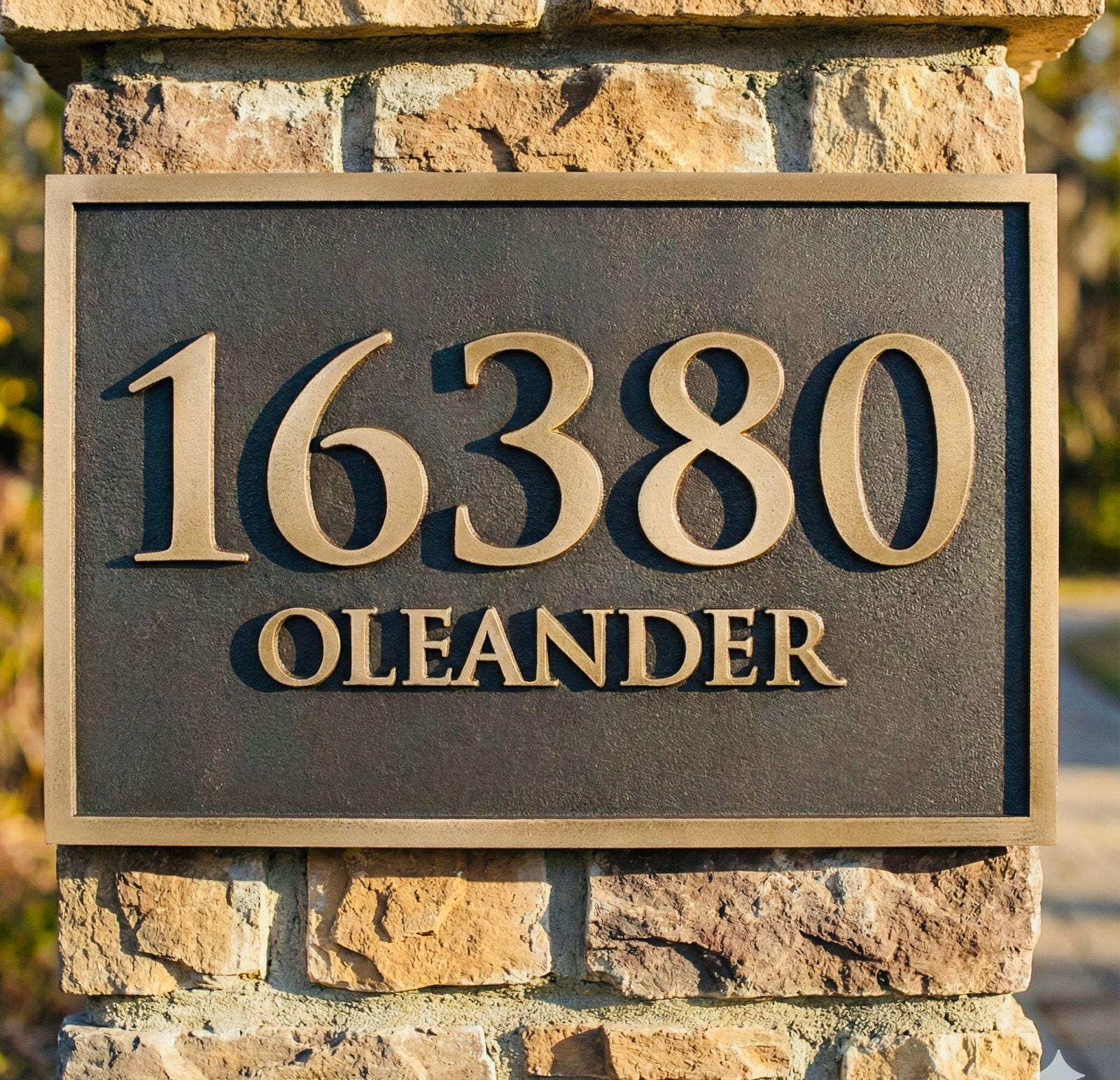 Custom Metal Address Plaque – Modern House Number Sign - Etsy